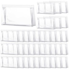 50 Pieces Mini Clear Makeup Bag Small Clear Zipper Pouch Travel Bag for Toile...