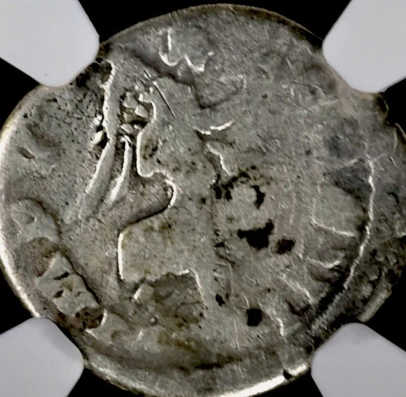 Moeda romana antiga genuína Imperador Marco Aurélio prata denário 161-180AD NGC - Imagem 4 de 4