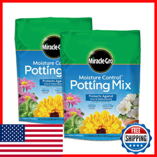 Miracle-Gro Moisture Control Potting Mix 8qt 2-Pack for Container Plants