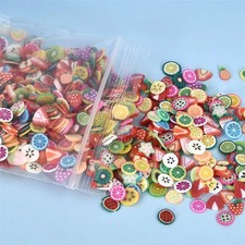 Clay Resin Filler 1000pcs Colorful Fruit Leaf Flowers for DIY Resin