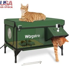 Smart AI Cat Camera Heated Shelter Waterproof Insulated Durable Outdoor House US