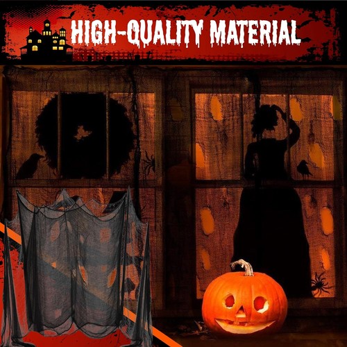 48x240in Halloween Creepy Cloth Giant Spooky Cheesecloth Party Home Decor - Picture 3 of 8