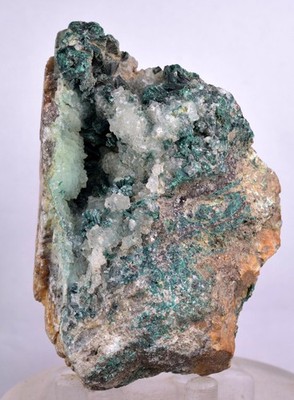 8 cm GEM SILICA CHRYSOCOLLA Druzy Quartz Lily Mine Peru Mineral Specimen D279