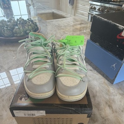 Nike Off-White x Dunk Low Lot 07 of 50 Sail/Neutral Grey/Vapor Green DM1602-108