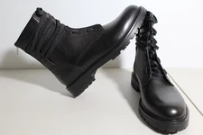 AMIRI Men’s Leather Combat Boots Black size 45 EU US Size 12 Leather Back Zip-Up