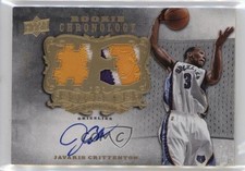 2007 Upper Deck Chronology Jersey Number 20/35 Javaris Crittenton Patch Auto 2d0