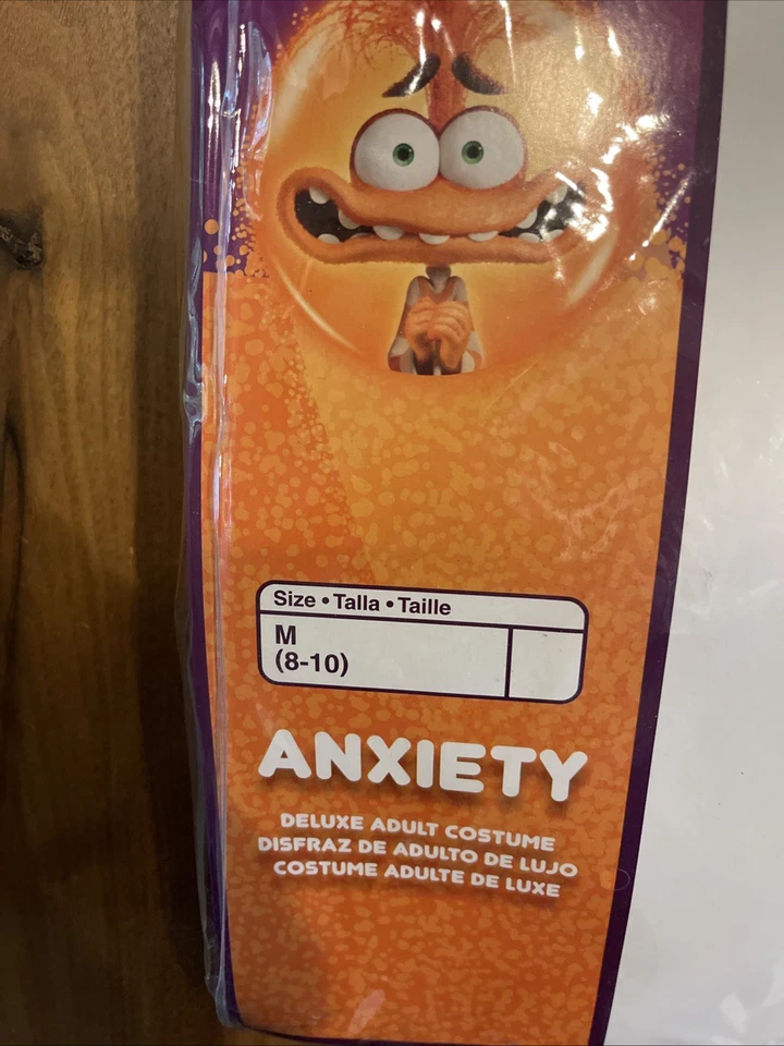 Disney/Pixar Inside Out 2 Orange ANXIETY Halloween Costume Size 8-10 Womens NEW✨ - Image 4 of 4