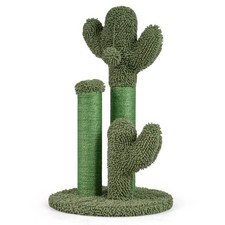 22 Inch Cactus Cat Scratching Post with Natural Sisal Rope-Green