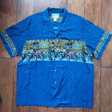 Vintage Paradise Found Hawaii Button-Up Shirt Men's 2XL Short Sleeve