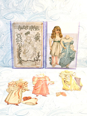 #14 Antique Paper Dolls 1894 Sweet Abigal Raphael Tuck Dressing Doll with Box