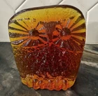 Blenko Glass Figurine 6402P - Large  Owl - Tangerine - sandblasted Blenko & 2025