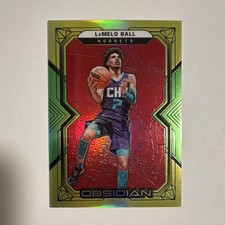 2021-22 Panini Obsidian - LaMelo Ball #1 Electric Etch Red Yellow & Green /99 
