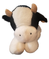Cow black and white plush stuffed animals pre owned