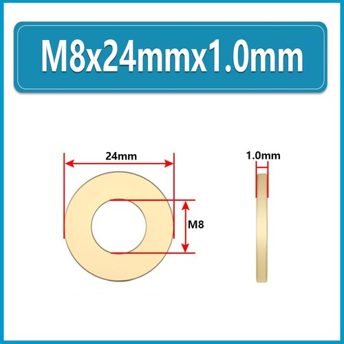M3 M4 M5 M6 M8 M10 M12 Form A Flachscheiben Massiv Messing Verdickung Unterlegscheiben - Bild 47 von 60