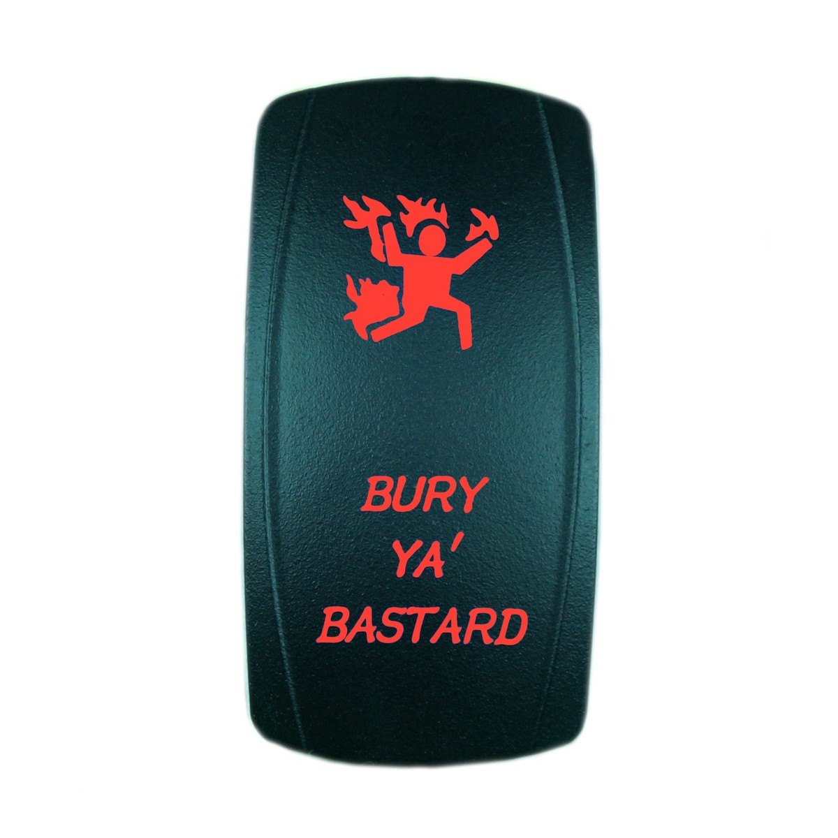 RED ROCKER SWITCH LASER ETCHED 20A 12V LED BURN YA | eBay