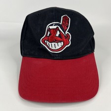 VTG Cleveland Indians Hat Cap Strapback Baseball Chief Wahoo Fan Favorite Mens