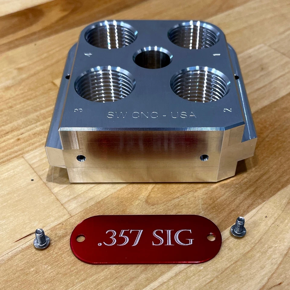 Cabezal de herramienta de precisión Dillon RL550B/C mecanizado Billet, (1,08 grueso como OEM) EE. UU. Foto 3 de 4