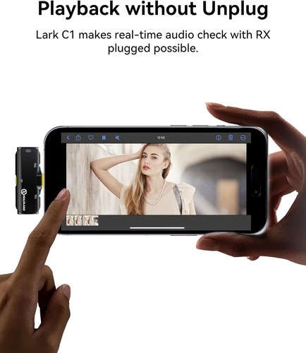Hollyland Lark C1 Lavalier Mikrofon für iPhone kabellos MFi-Zertifiziert - Afbeelding 5 van 8