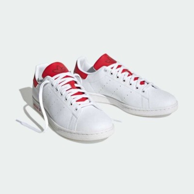 Adidas Originals Men's Wonder White Scarlet  Stan Smith ID1979