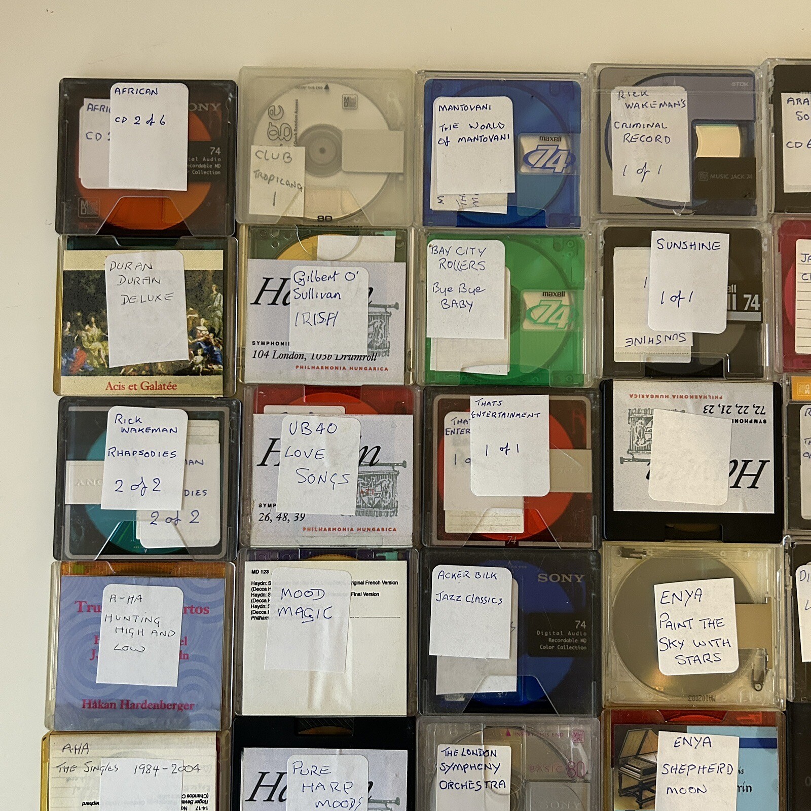 50 x Recordable Mini Discs (74 And 80) Various Music TDK SONY MAXWELL