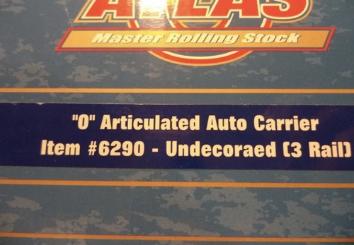 ATLAS O 3-RAIL UNDECORATED ARTICULATED AUTO RACK CARRIER! O SCALE FREIGHT - Picture 2 of 2