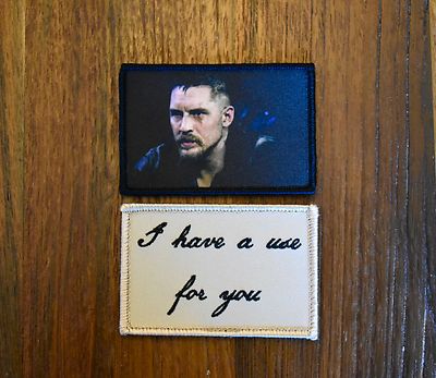 James Keziah Delaney 2 Piece Morale Patch Set Taboo Tom Hardy Hook/Loop Fastener