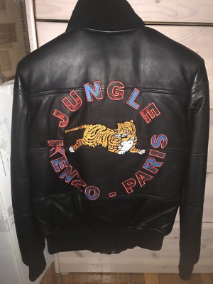 Kenzo H&M Black Leather Jacket size XS | eBay