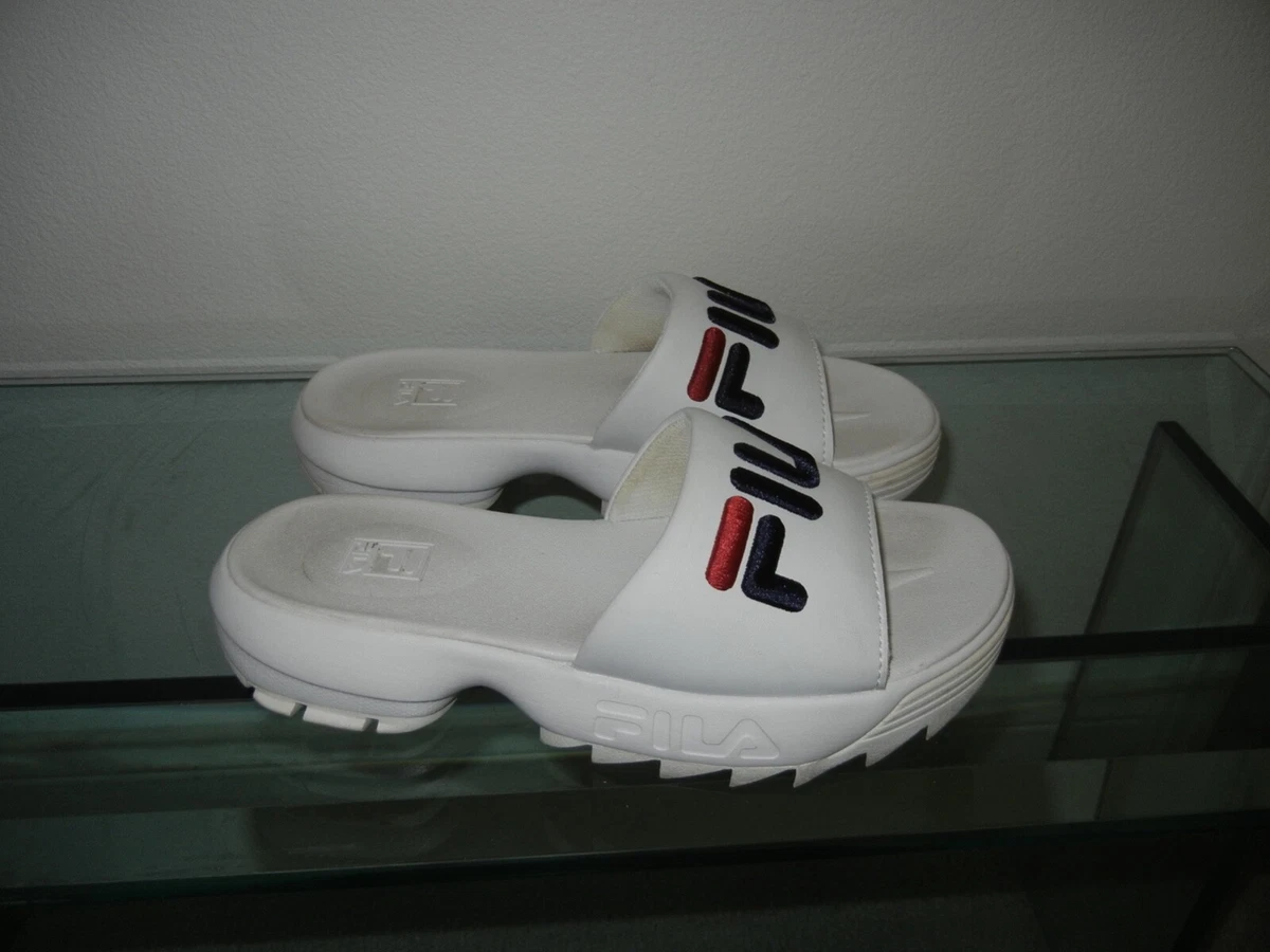 Fila sandals hotsell womens white