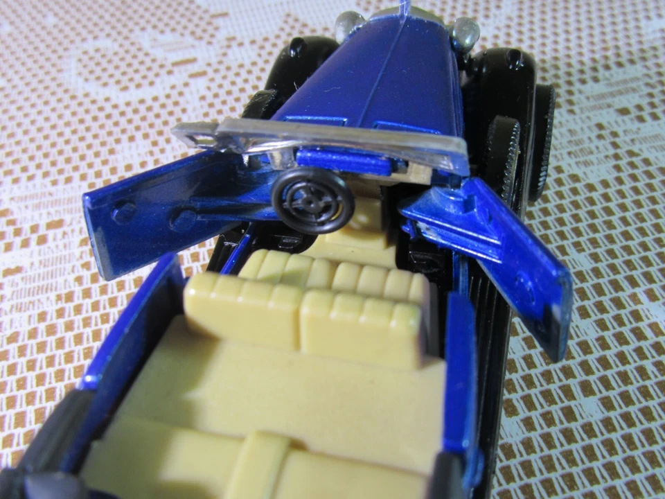 498Z Yatming 8573 Cadillac V16 Sport Phaeton 1933 Blu Giocattolo Attrito * Hs - Immagine 4 di 4