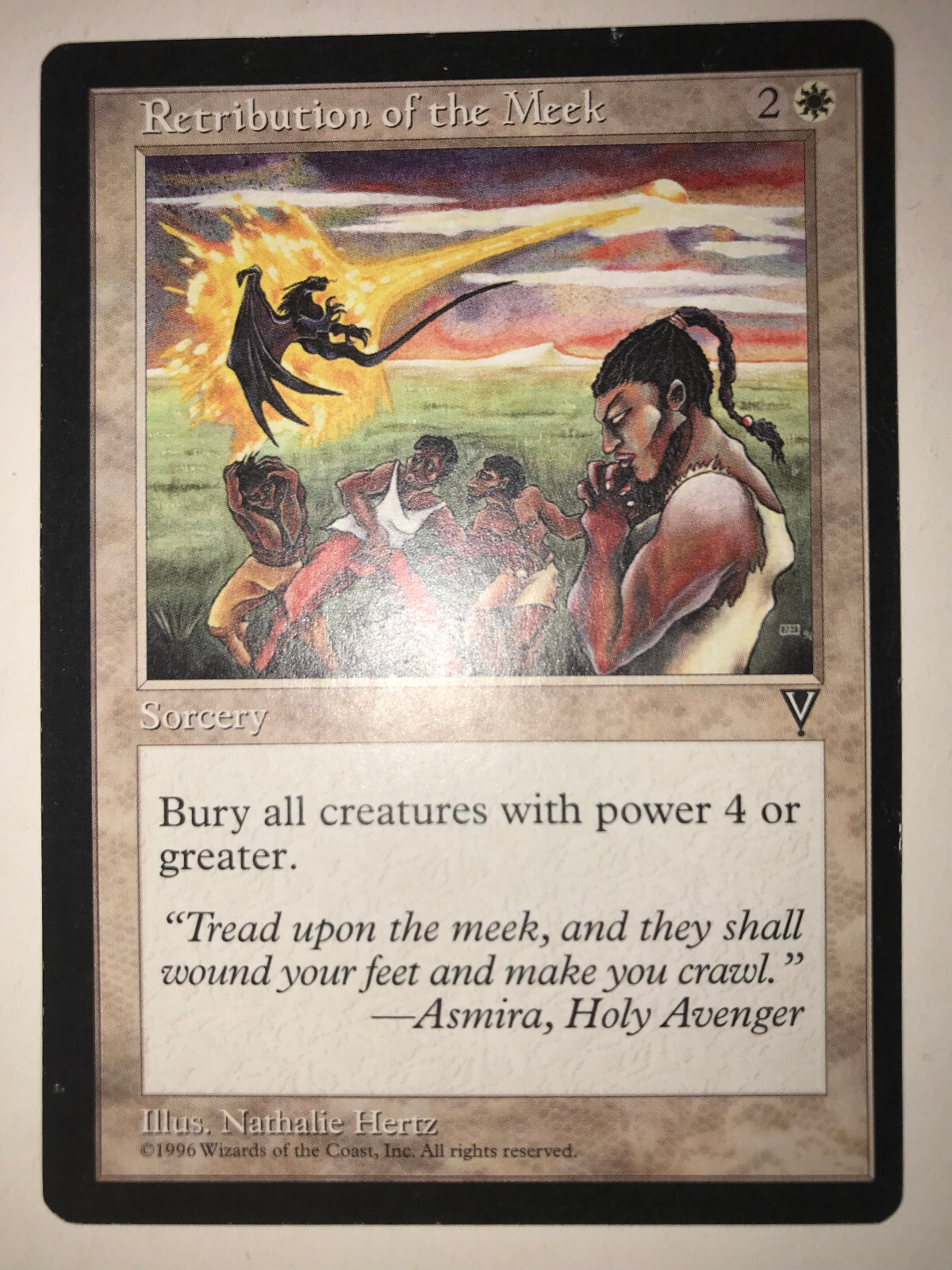 MTG (Visions) Retribution of the Meek ~Unplayed LP~ Vintage