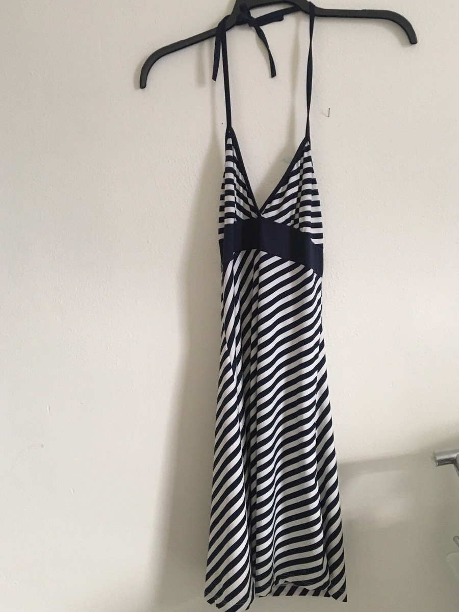 armani exchange halter dress Armani Exchange Women Dress halter stripe sz 2