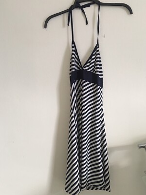 Armani Exchange Women Dress halter stripe sz 2 | eBay