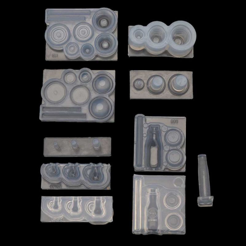 Handmade Mini Hollow Milk Bottle Cup Straw Silicone Resin Molds for Crafting