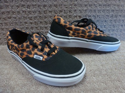 vans era leopard true white