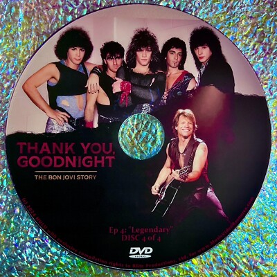 THANK YOU, GOODNIGHT THE BON JOVI STORY 4 DVD SET (2024 DocuSeries
