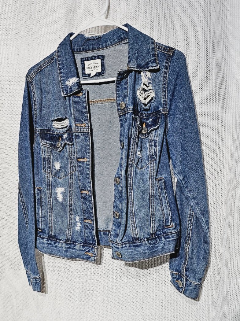 Wax Jean Jacket_  SIZE: Medium Blue Basic Denim B… - image 4