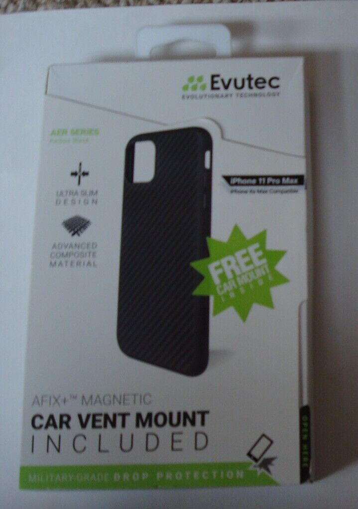 Evutec AER Series Black Case w Car Vent Mount For iPhone 11 Pro Max NEW eBay