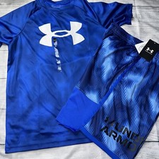 Under Armour Youth Large 14/16 Blue Athletic Outfit Set NEW