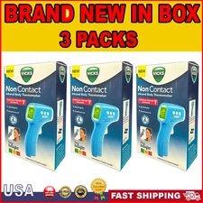 Vicks VNT275US Non-Contact Thermometer - Blue 3 PACKS