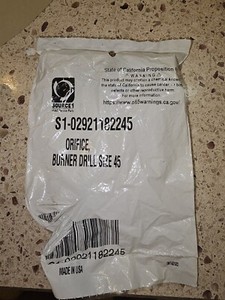 Source 1 Orifice Burner Drill Size 45 (6 parts)