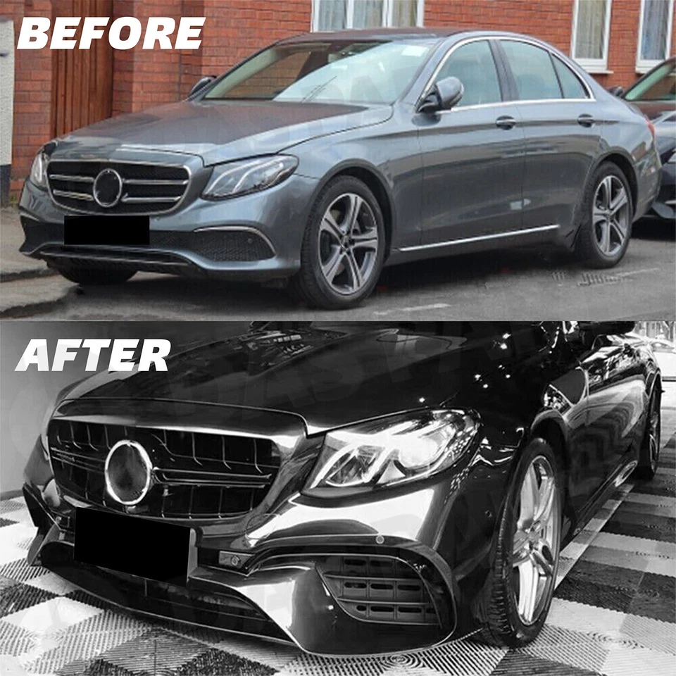 Facelift E63 AMG Front Bumper For 2016-2020 Mercedes Benz E Class E300 E400 W213 Foto 2 de 4