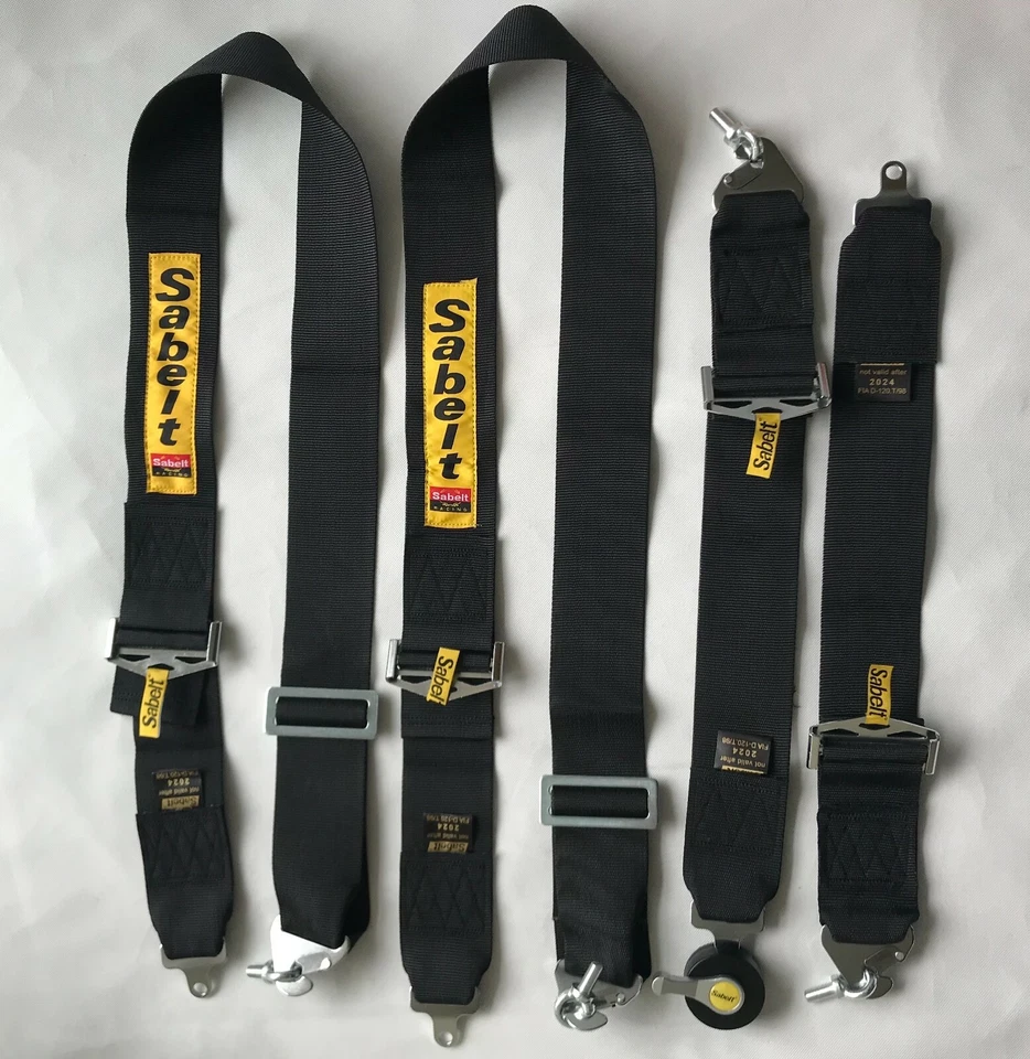 Arnés de cinturón de seguridad de carreras de liberación rápida Camlock de 4 puntos negro universal 3” - Imagen 4 de 4