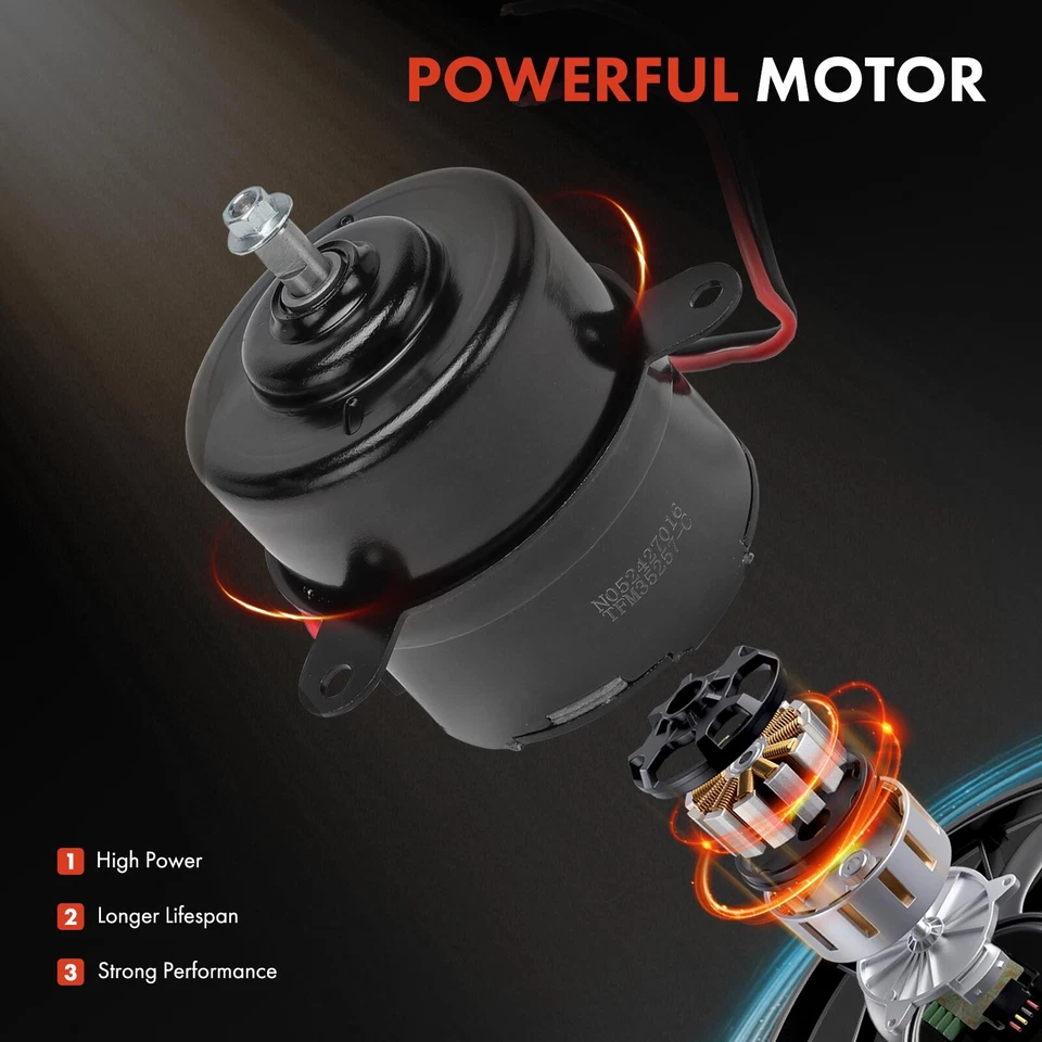 Motor de refrigeración del ventilador del radiador para Mazda Miata 1990 1991 1992 Nissan Sentra 200SX NX Foto 3 de 4