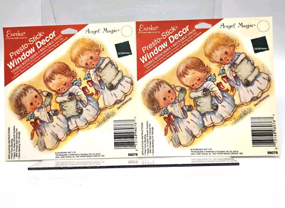 Angel Magic Window clings Giordano Christmas Child Christmas Eureka Lot 2 5''