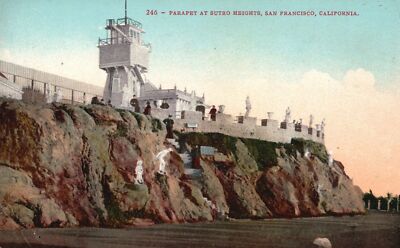 Parapet At Sutro Heights San Francisco California Vintage Postcard 1910s