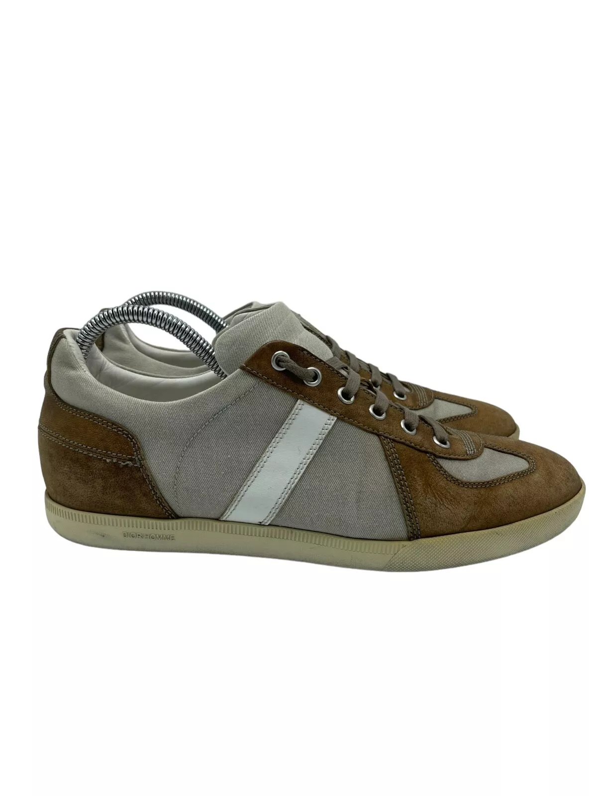 Baskets en cuir toile homme Christian Dior Dior Homme B01 marron taille 41/8 États Unis