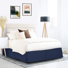 Nestle Bessing Company Bed Skirt Silky Soft Microfiber Twin XL Navy Blue