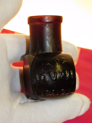 ANTIQUE BOTTLE BOVRIL - BLACK AMBER 2oz GOLDFIELDS OLD BOTTLE 1890's