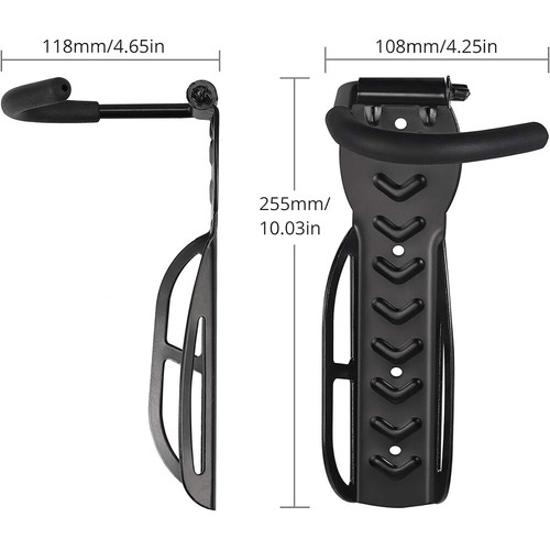 4x Wall Mounted Bike Storage Hooks Garage Bicycle Rack Steel Hanger Holder Stand - Picture 5 of 7