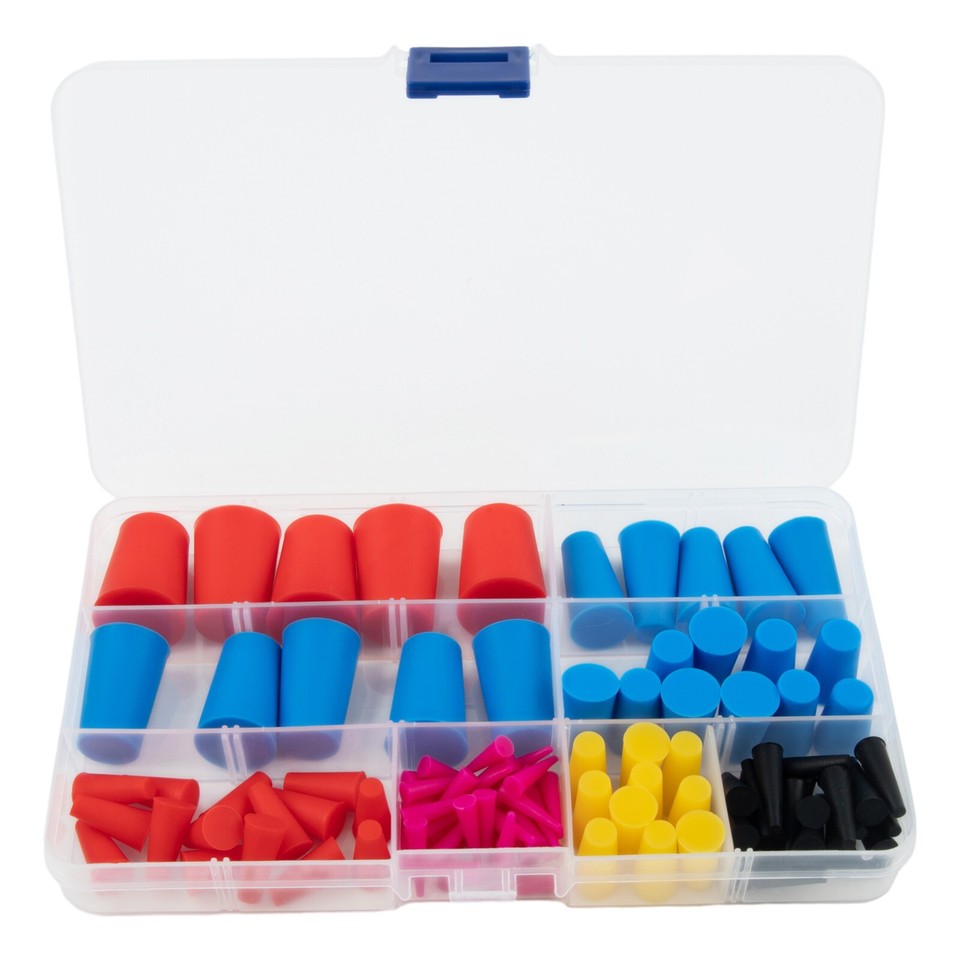 Heat resistant Silicone Cone Plugs 105 Pcs Kit for Powder Coating and